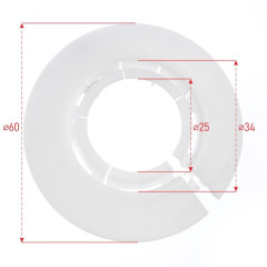 Обвод для труб Ф25-34мм белый 