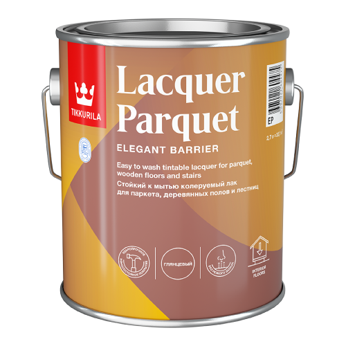 Лак Тиккурила ЕВРО КИРИ / LACQUER PARQUET паркетный глянцевый 2,7 л