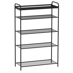 Полка для обуви ZMI Верона 25 4 секции, 65х30х95 см, черная (ПДОВ25 Ч)