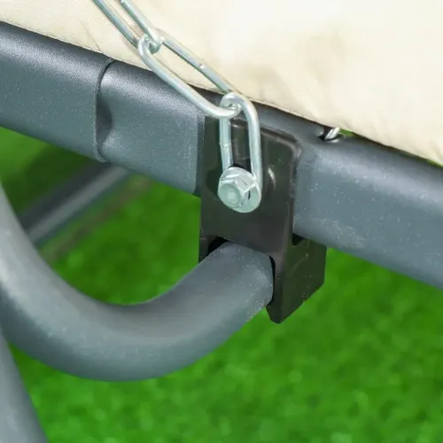 Качели садовые 3-х местные 170х53х165 см, 300 кг, Генуя, антрацит А45А.Т025 (500395)