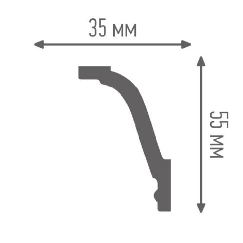 Плинтус потолочный ПЛИНТЭКС IC SСК 35/55 (93)