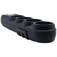 Колодка 4-пост 2P+E OVIVO выкл черный 700-080000-124