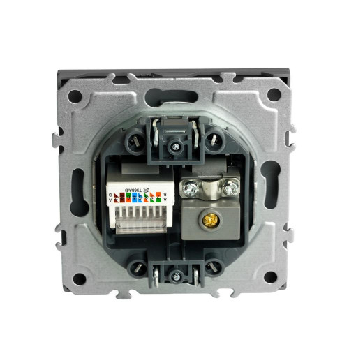 Розетка PC+TV ЭМИЛИ платиново-серый RST00-5106-10