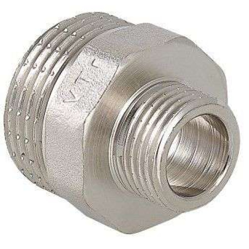 Ниппель-переходник латунный никелированный VT ф 1/2