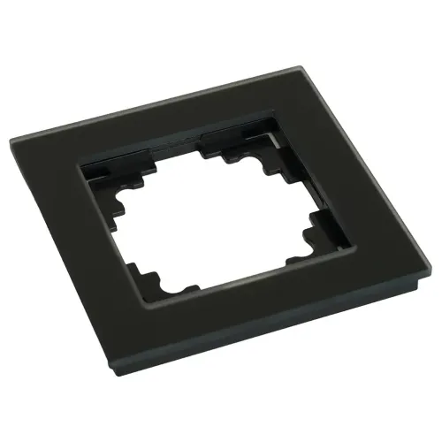 Рамка 1-пост Катрин стекло черный матовый GFR00-7001-05М