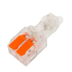 Зажим прокалыв. ответвит. STEKKER 4 мм2 c ответвит. клеммой LD219 на 2 выход, прозрачный/оранжевый LD503-2-32