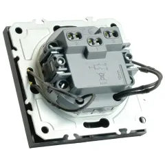 Выключатель 2-кл ЭМИЛИ с подсветкой черный RSW10-5102-05