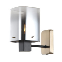 Светильник настенный Люмис 15720/1W BK+TJ 1x40W E14 h185 черный/латунь