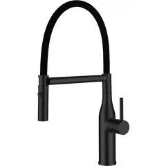 Смеситель для кухни GAPPO G4098-26 с гибким изливом, чёрный