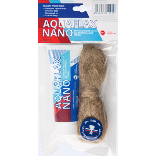 Паста сантехническая 80гр + лён 20гр AquaflaxNano