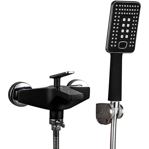 Смеситель для ванны FRAP F3257 чёрный/хром