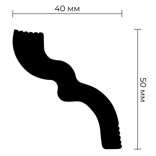 Плинтус потолочный ПРАЙМДЕКОР S-50 XPS 40/50  (85)