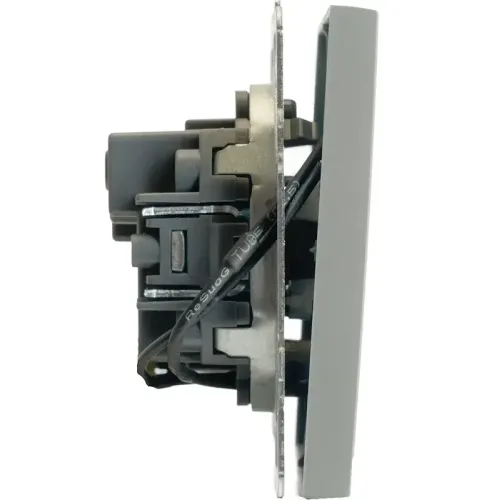 Выключатель 2-кл ЭМИЛИ с подсветкой платиново-серый RSW10-5102-10