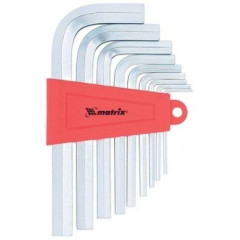 Набор ключей шестигранных MATRIX NEX 9шт короткие сатин (2-12мм) (12301)