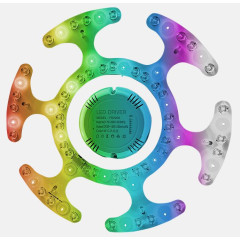 Модуль св/д с драйвером APEYRON 40W(3600lm) RGB+W димм. d270х25 пульт ДУ линз.магн. 02-70