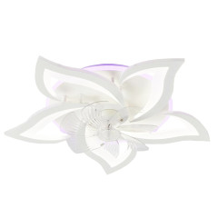 Светильник Люмис 9509/5CV WH 80W+28W LED RGB 3000-6000К d670 h80 ПДУ диммер, белый