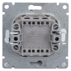 Выключатель 2-кл UNIVersal Афина 10A с подсветкой графит A0123-Gr