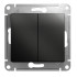 Переключатель 2-кл GLOSSA антрацит GSL000765