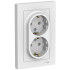 Розетка 2-ая 2P+E AtlasDesign в сборе бел. SchE ATN000124