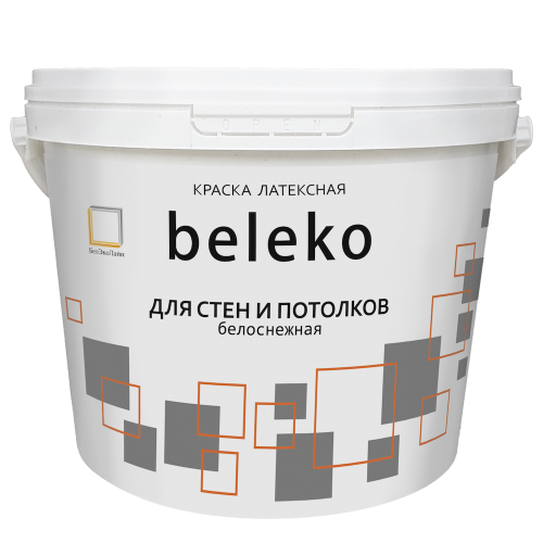 Краска в/д BelEcoLine Интерьерная моющаяся (Белая) 3кг