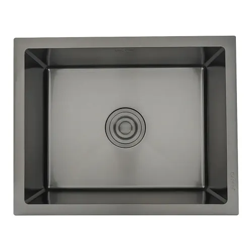 Мойка нерж. врезная GAPPO 50х40х21,5 см тол. 3 мм, чёрная (сифон, коландер) GS5040-6