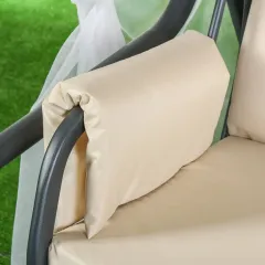 Качели садовые 3-х местные 170х53х165 см, 300 кг, Генуя, антрацит А45А.Т025 (500395)