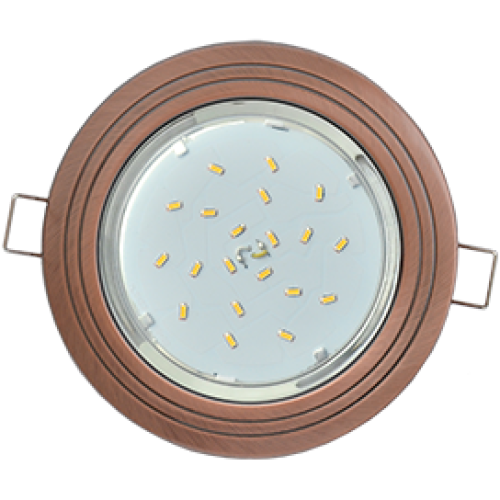 Свет. точ. ECOLA GX53-H4 2 круга черненая медь FP31H4ECB