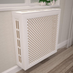 Радиаторная вентиляционная решетка из МДФ STELLA Глория 60*60 белый