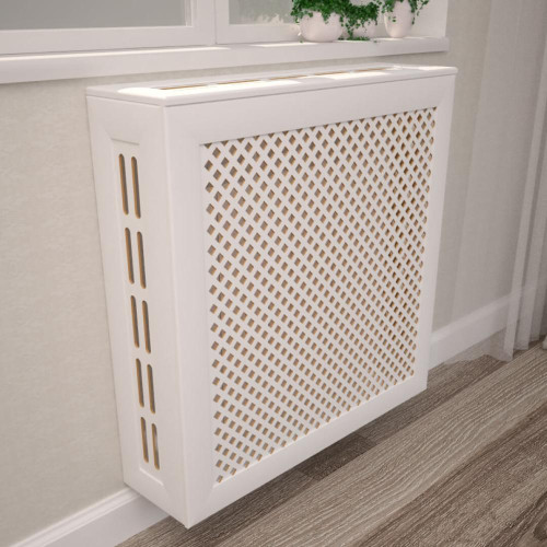 Радиаторная вентиляционная решетка из МДФ STELLA Глория 60*60 белый