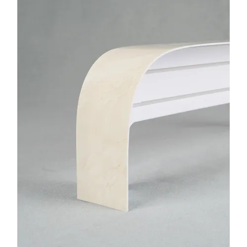 Карниз Ле-Гранд Монолит 7см 2,4м (2ряд) Бежевый мрамор с поворотами (5)