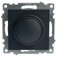 Светорегулятор поворотный 500W Катрин черный GLS10-7106-05
