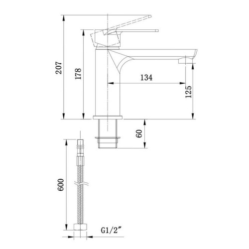 Смеситель для умывальника EVA GOLD FW12C хром