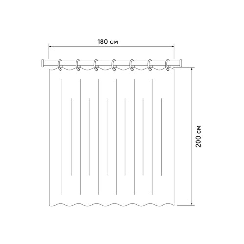 Шторка для ванной IDDIS полиэстер 200x180cм BX01P18i11