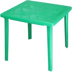 Стол пластм Стандарт 80х80х71 квадратный, пластиковая столешница, зеленый (214435)