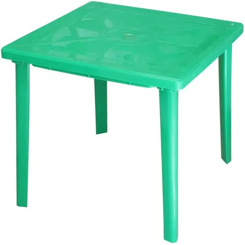 Стол пластм Стандарт 80х80х71 квадратный, пластиковая столешница, зеленый (214435)