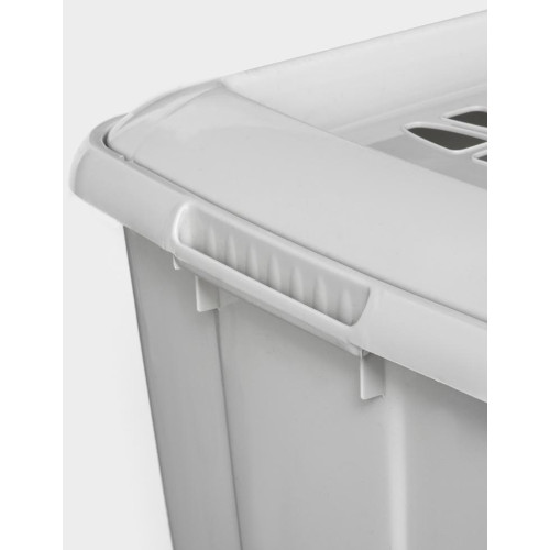 Корзина для белья 45 л прямоуг. «Молетта», светло-серая (9197468)