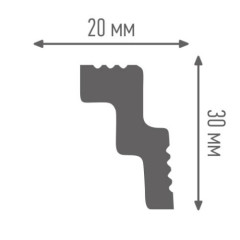Угол потолочный внутренний ПЛИНТЭКС F 20/30 (25)