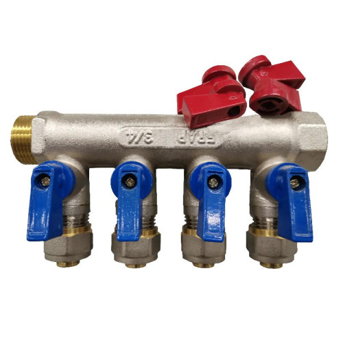 Коллектор с цангами FRAP FR301-4*3/4М F401.4