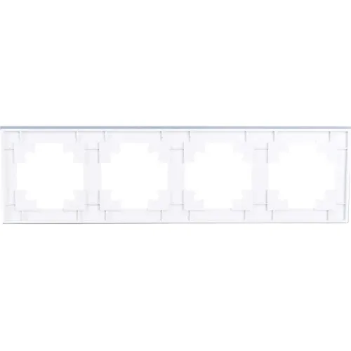 Рамка 4-пост Катрин стекло белый GFR00-7004-01