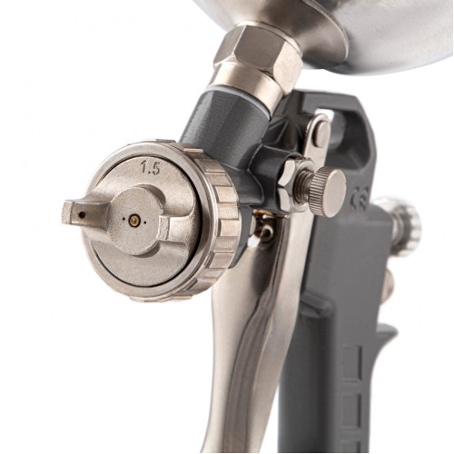 Краскопульт пневмо MATRIX (57315) верхний бак 1,0 л + сопла 1.2, 1.5 и 1.8мм