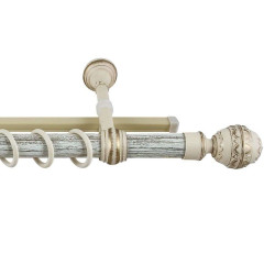 Карниз+шина Валанс d28 чайное золото/патина (пластик) 160см Ле-Гранд (5)