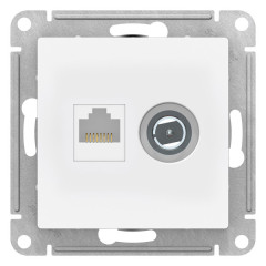 Розетка PC+TV AtlasDesign бел. SchE ATN000189