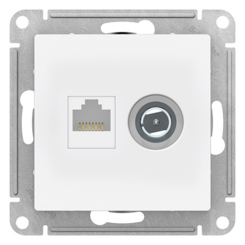 Розетка PC+TV AtlasDesign бел. SchE ATN000189