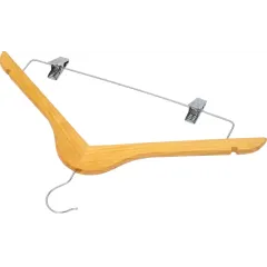 Вешалка для одежды РЫЖИЙ КОТ деревянная с клипсами (W2-C)