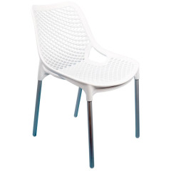 Стул пластиковый Эврика белый М6332 (205112)