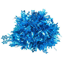 Мишура СНОУ БУМ (377-537) крупная, волнистая с декором 200х9см, ПВХ, бирюза