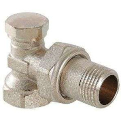 Кран запорный настроечный для радиатора угловой ф 3/4