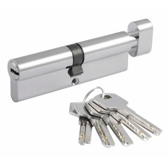 Мех. цилиндр 40х40 д/пластик. двери ключ/вертушка