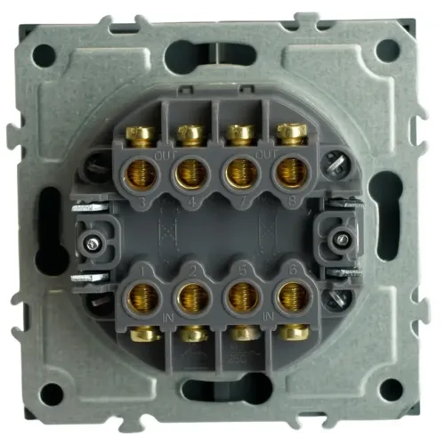 Переключатель 2-кл ЭМИЛИ перекрестный черный RSW10-5111-05