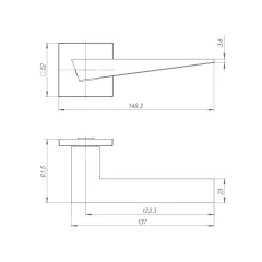 Ручки раздельные AJAX TRIO SN-3 матовый никель (48219)